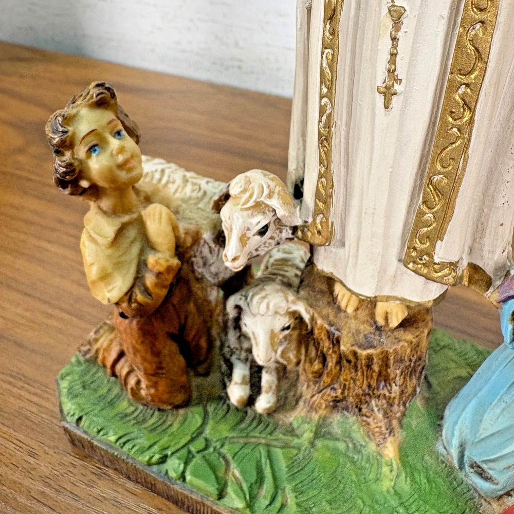 Fontanini Vintage Our Lady of Fatima Hand Painted Italian Catholic Virgin Mary - Picture 4 of 14